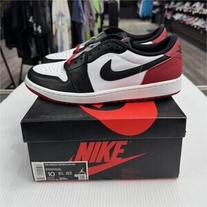 Size 10 - Air Jordan 1 Retro Low OG Black Toe CZ0790-106 2023